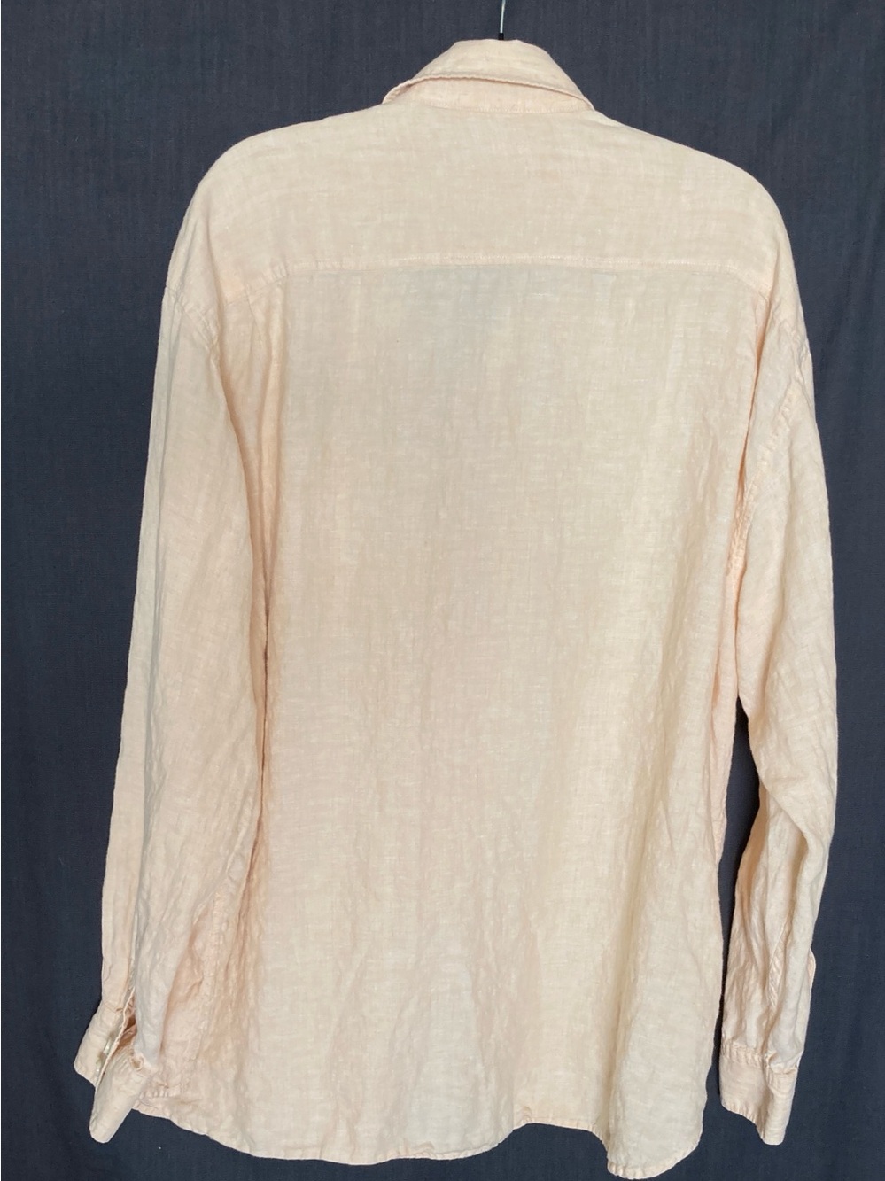 100% Linen Tommy Bahama Men's Button-Down Linen Shirt - Peach - Picture 3 of 13